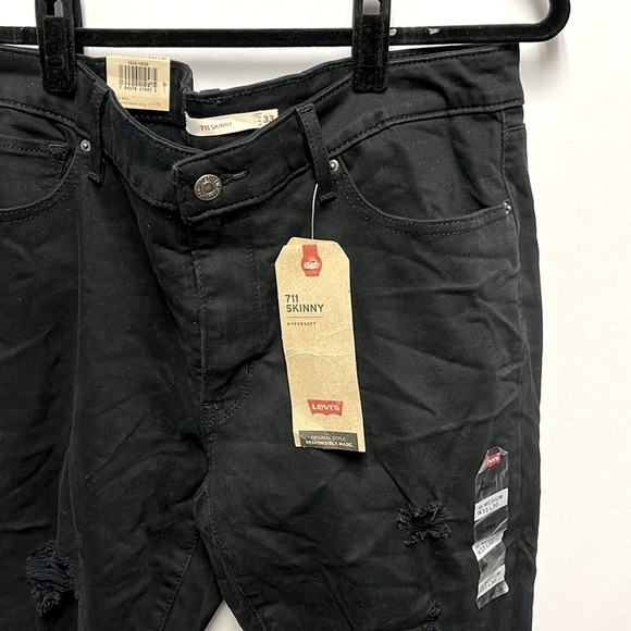 Levi’s 711 Skinny Jeans, Size 33, Black - Picture 4 of 6